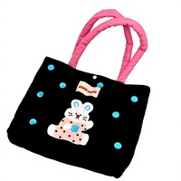 Sac fourre-tout en toile à motif de chaton de dessin animé mignon, motif rayé double face, idéal pour les étudiants et les cours de soutien scolaire