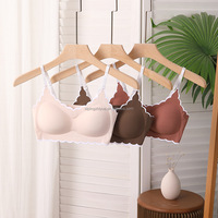 Soutien-Gorge Rembourré Sans Armature, Anti-Affaissement et Sans Couture, Confort Optimal, Bretelles en Fil, Haut pour Femme - Vente en Gros