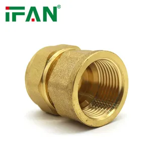 Factory Supply 16-32mm Female Socket Pex Plumbing Fittings Gas Fitting Brass Compression Fitting