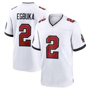 Maillot de football unisexe à séchage rapide en polyester/coton imprimé numériquement et cousu, Tampa Bay # 2 Egbuka # 13 Evans # 7 Irving # 6 Mayfield - Product Image 2