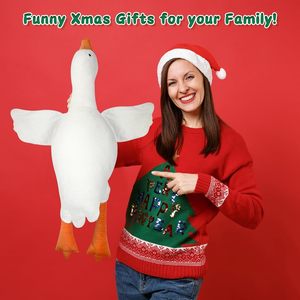 Hposan Siêu Mềm 19.5 Inch Khổng Lồ Trắng Ngỗng Thú Nhồi Bông Đồ Chơi Dễ Thương Vịt Sang Trọng Tùy Chỉnh Odm Polyester Ôm Ôm Ôm Đồ Chơi - Product Image 4