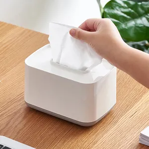 2022 New Multi-functional Desktop Tissue Box Storage Box ABS Plastic Household Tissue Holder