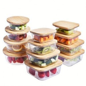 Nouveau récipient de stockage en verre durable et écologique pour la maison, de 0 à 1 L, avec couvercle en plastique transparent, idéal pour les salades de fruits - Product Image 1