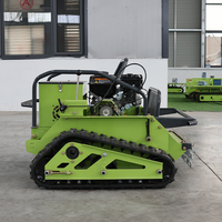 Tondeuse à gazon industrielle de haute qualité, sans fil, 550 mm, 2 temps, à chenilles, à braquage zéro, télécommandée, pour pentes