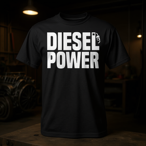 T-shirt Diesel Power noir pour homme, taille L, chemise moteur Diesel - Product Image 3