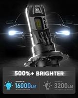 Novsight 1:1 Systèmes d'éclairage automatique 6500K 12V 70W 16000lm Mini ampoules LED pour phares de voiture HB2 H19 H7 Nouveau IP68 Étanche Universel