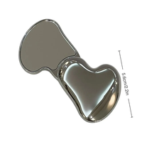 Petit miroir, miroir de maquillage portable en forme de cœur, miroir miniature simple et minimaliste