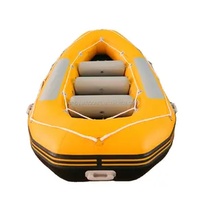 factory 4.3m double bottom PVC or Hypalon Self-Bailing Whitewater River rafting boat for sale!