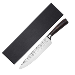 Ensemble de 3 couteaux de cuisine <span class=keywords><strong>japonais</strong></span>, finition martelée, acier à haute teneur en carbone, couteaux de chef Kiritsuke Nakiri, outils de cuisine professionnels - Product Image 6