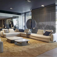 Design minimaliste canapé modulaire rembourré nordique simple en forme de L salon sectionnel canapé en tissu ensembles de canapés de luxe