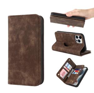 เคสโทรศัพท์มือถือแบบพับได้สำหรับ iPhone 15 ดีไซน์สปอร์ต ป้องกันแรงกระแทก ผลิตจากวัสดุ TPU+PU รองรับการชาร์จไร้สายแบบแม่เหล็กแรงสูง รองรับการใช้งานหลายบัตร - Product Image 1