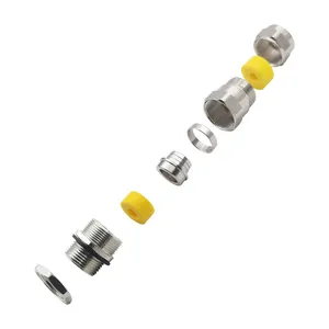 IP68 Double Seal EX Atex Explosion Proof Electric Brass Metal Cable Gland For Armoured Cables