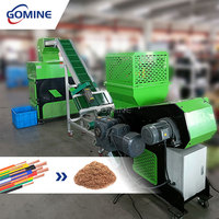 Système de granulation de fil de cuivre usagé avec broyeur à un arbre, séparateur d'air et granulateur 80-120 kg/h