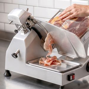 Cortadora de Carne Gastro Slicer-250 Watt-Blade 300mm de Acero Inoxidable Semiautomática con Grosor Ajustable, Nueva Condición - Product Image 1