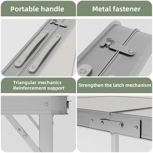 <span class=keywords><strong>Table</strong></span> pliante de <span class=keywords><strong>camping</strong></span> facile à transporter, ensemble <span class=keywords><strong>table</strong></span> et chaise pliantes réglables en hauteur, ensemble <span class=keywords><strong>table</strong></span> et chaise pliantes portables pour l'extérieur - Product Image 5