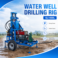 FY Plateforme mobile portative sur châssis à roues, moteur diesel, pour forage de puits d'eau, avec pompe et boîte de vitesses, profondeur max. 200m, forage 200mm, 380V, garantie 1 an