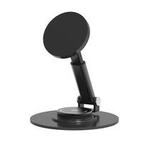 Support de téléphone magnétique réglable en hauteur pour bureau, en alliage d'aluminium, rotation à 360 degrés, pliable