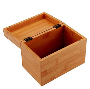 Деревянная бамбуковая коробка для рецептов, персонализированный держатель для карт объемом 4x6, для кухни, для хранения - Product Image 3