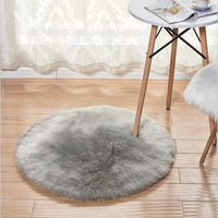 Tapis rond en peluche lavable pour chambre, bureau, tente, tapis de jeu pour bébé, décoration