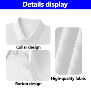 Polo pour hommes avec logo personnalisé Polo en polyester avec broderie personnalisée Publicité d'affaires Chemise de travail uniforme personnalisé promotionnel - Product Image 3