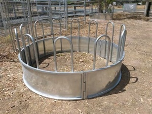 गर्म डुबकी गैल्वेनाइज्ड स्टील राउंड घास बाले पशु बकरी पशुधन फीडर - Product Image 5