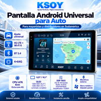 KSOY-04 Radio De Coche 4 + 64G Android Pantalla Android Reproducteur De Carro Radio Android 9 Pulgadas Para Carro