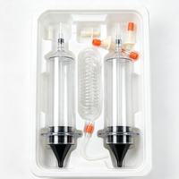 Seringue haute pression en polymère hautement transparente 100 ml, injecteur CT jetable pour examen de contraste hospitalier