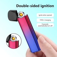 Briquet USB électronique double face à allumage électrique, personnalisé en usine (ODM), pour cartouches de 1ml et 2ml, avec boîte en papier type stylo