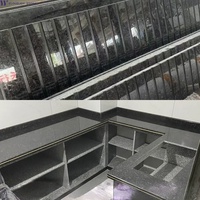 Dalle de pierre de granit violet naturel dégringolée pour panneau mural extérieur Carreaux de sol de comptoir de cuisine-pour salon parc extérieur