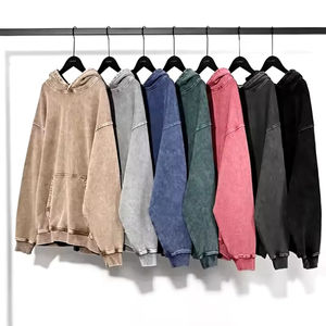 Ropa Urbana Extra Grande con Cierre, Estilo Vintage, Lavado Ácido, Batik, Algodón Grueso de 420 g/m², Impresión Personalizada con Logotipo Bordado, DTF, DTG y Serigrafía - Product Image 1