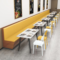 Restaurant de restauration rapide commercial Table à manger ensemble de chaises société employé cafétéria restauration Snack nouilles boutique Combo pour l'école
