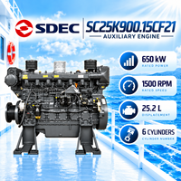 Moteur diesel auxiliaire pour navire SDEC SC25K900.15CF21 650 kW 1500 tr/min, 25,2 L, 6 cylindres, système de générateur de navire à rampe commune