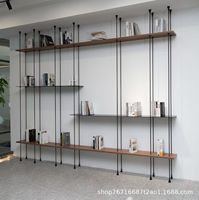 Étagère de présentation multi-niveaux en alliage d'aluminium, meuble de rangement, support de suspension tubulaire, éclairage sur pied suspendu, sans armoire