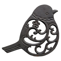 Dessous de plat en métal de décoration de coq en fonte fabriqué à la main