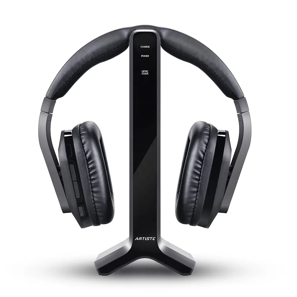 OEM Over-Eye Bando Nirkabel, Headset Nirkabel 2.4G Headphone TV Digital untuk Menonton TV Tanpa Suara
