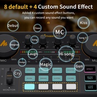 Kit de Microphone MAONO Condensateur Studio Enregistrement Table de Mixage Audio Interface Diffusion en Direct Micro Carte Son Externe