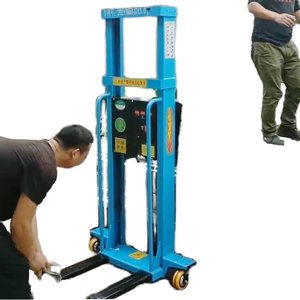 Apilador de autocarga de 1,1 t y 1 tonelada, carretilla elevadora portátil semieléctrica portátil para caminar, carretilla elevadora portátil de carga de paleta Manual - Product Image 5