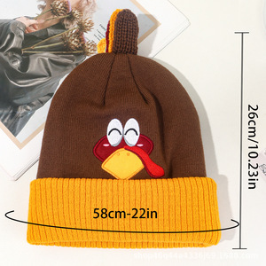 Mùa Đông Lễ Tạ Ơn Thổ Nhĩ Kỳ <span class=keywords><strong>Hat</strong></span> Beanie Với Pompom Thời Trang Len Ấm Đan Phim Hoạt Hình Mềm Mũ Nón Vui <span class=keywords><strong>Hat</strong></span> Cho Nam Giới wome - Product Image 3