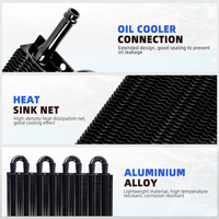 Refroidisseur d'huile de transmission universel à 8 rangées Kit de refroidisseur d'huile moteur à distance en aluminium Convertisseur de radiateur automatique et manuel