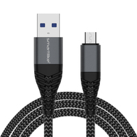 Smartilike XW01 kabel USB mikro Tipe C, kawat ponsel kepang 2,1 A cepat, kabel data untuk iphone 17 SAM S25