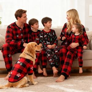 Ensembles <span class=keywords><strong>de</strong></span> pyjamas <span class=keywords><strong>de</strong></span> Noël <span class=keywords><strong>pour</strong></span> toute la famille en taille plus, manches longues, chaussettes <span class=keywords><strong>de</strong></span> Noël, pyjamas en bambou <span class=keywords><strong>pour</strong></span> toute la famille - Product Image 2