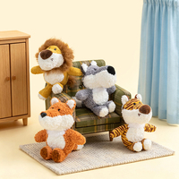 Porte-clés en peluche de la série Animaux Sauvages Mignons, Peluches Super Douces Lion et Renard, Vente Directe Usine, Décoration de Bureau et Maison, Jouets en Peluche