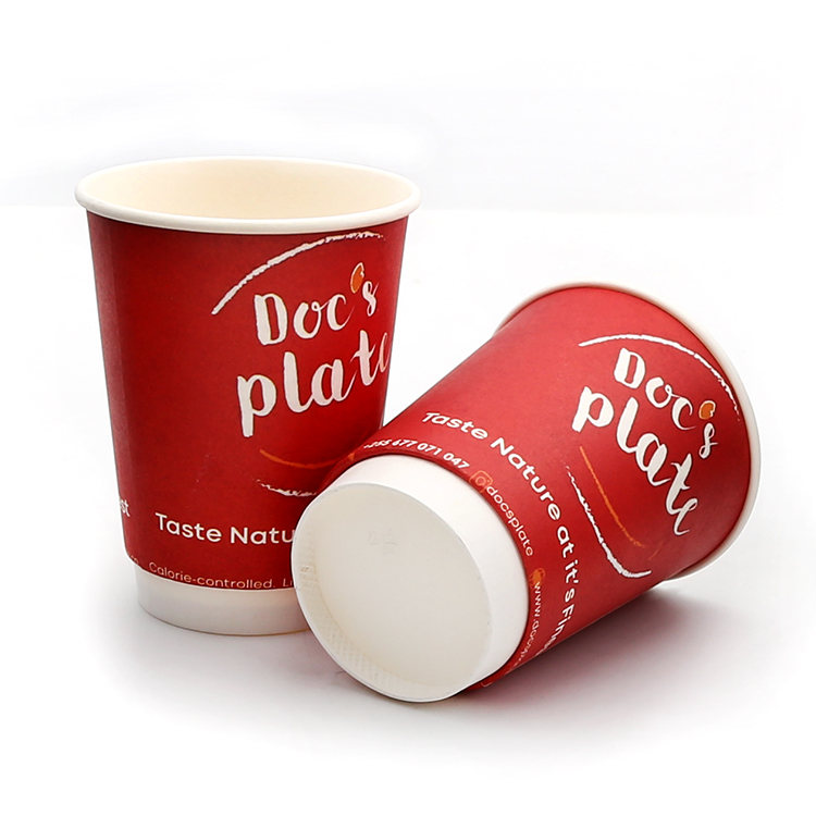 High Quality Wholesale Cafe Shop Restaurant Custom Logo Eco Friendly Take Away Double Wall Disposable Coffee Paper Cup