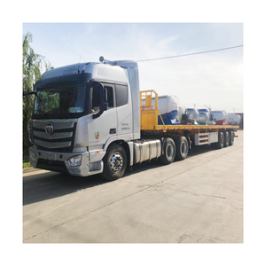 Semirremolque de plataforma baja de 3/4 ejes, 40 pies, 80 toneladas, con cuello de ganso, para contenedores, en venta - Product Image 2