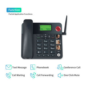 JIMI <span class=keywords><strong>Téléphone</strong></span> <span class=keywords><strong>Fixe</strong></span> de Bureau GSM avec Carte SIM et Radio - Product Image 4