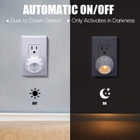 Luces nocturnas enchufables TAIKOO, luz nocturna LED blanca cálida, rotación de 360 grados, Sensor de anochecer a amanecer