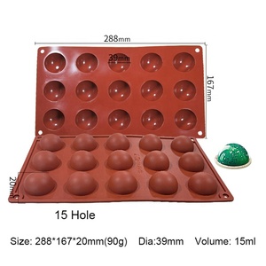 Moldes antiadherentes de <span class=keywords><strong>media</strong></span> <span class=keywords><strong>esfera</strong></span> <span class=keywords><strong>para</strong></span> hornear pasteles, <span class=keywords><strong>molde</strong></span> de silicona de forma redonda <span class=keywords><strong>para</strong></span> jabón de Chocolate, <span class=keywords><strong>molde</strong></span> de silicona con 6 orificios - Product Image 6