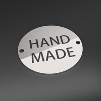 Plaque de marque personnalisée en acier inoxydable poli miroir, résistante à l'eau de mer, sans frais de moule, durable et lavable, avec étiquette privée sur mesure