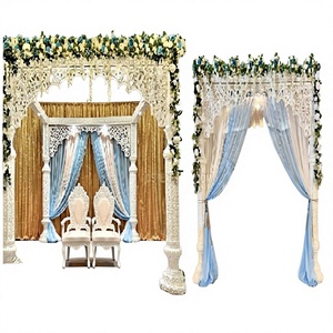 Fusion mariage look chic Mastani Mandap configuration mariage moderne thème blanc Mastani Mandap mariage indien Mastani Mandap décor UK - Product Image 1