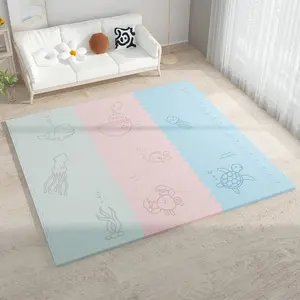 Nouveau design de tapis rampant roulant pour enfants respectueux de l'environnement tapis de sol épissé en mousse TPE imperméable pour bébés tapis de jeu pour bébés